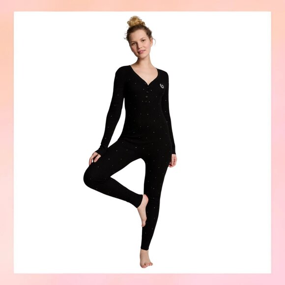 PINK Victoria's Secret Other - Pink Victoria's Secret Thermal Long Bling Onesie